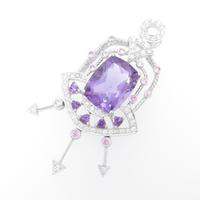 K18WG アメジストペンダント