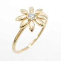 750YG フラワー ダイヤモンドリング5％引き