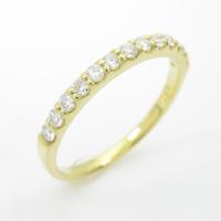 K18YG ハーフエタニティ ダイヤモンドリング