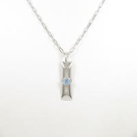 K18WG ブルートパーズネックレス