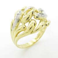 K18YG／PT ダイヤモンドリング