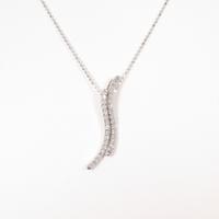 K18WG 2WAY ダイヤモンドネックレス