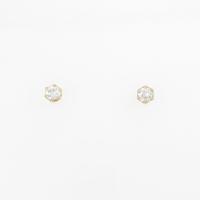 K18YG ソリティア ダイヤモンドピアス