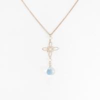 アガット アクアマリンネックレス