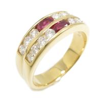 18KYG ルビーリング