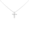 K18WG クロス ダイヤモンドネックレス