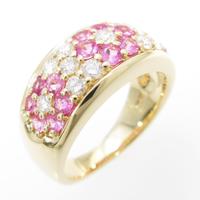 タサキ フラワー ピンクサファイヤリング5％引き