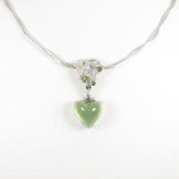 K18WG／750WG ハート プレーナイトネックレス