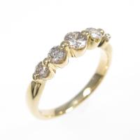 K18YG ダイヤモンドピンキーリング