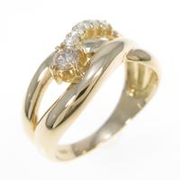 K18YG ダイヤモンドリング