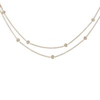 750PG ハート ダイヤモンドネックレス