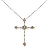 750WG／750PG クロス ダイヤモンドネックレス