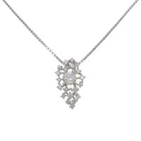 K18WG ダイヤモンドネックレス 0．708ct・H・SI2・GOOD