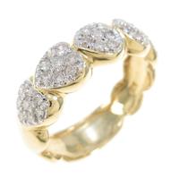 K18YG／K18WG ハート ダイヤモンドリング