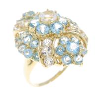 K18YG ホワイトトパーズリング