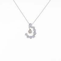 K18WG／K18PG フラワー ダイヤモンドネックレス