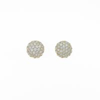 【リメイク】K18YG パヴェ ダイヤモンドピアス