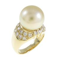 K18YG シロチョウパールリング