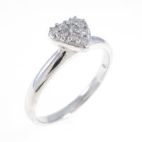 K14WG ハート ダイヤモンドリング