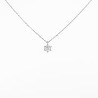 K18WG ソリティア ダイヤモンドネックレス