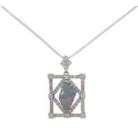 K18WG ボルダーオパールネックレス