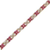 K18YG フラワー ルビーブレスレット