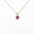 K18YG ルビーネックレス