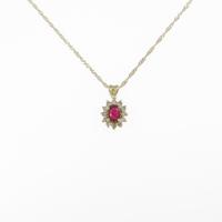 K18YG ルビーネックレス