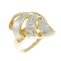 K18YG／PT ダイヤモンドリング