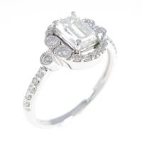 K18WG ダイヤモンドリング 0．730ct・I・VS2・エメラルドカット