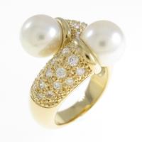 K18YG アコヤパールリング