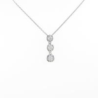 PT スリーストーン ダイヤモンドネックレス