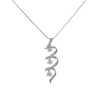 PT スリーストーン ダイヤモンドネックレス