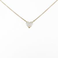 【リメイク】K18YG ダイヤモンドネックレス 0．413ct・D・VS2・ハートシェイプ5％引き
