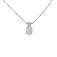 プラチナダイヤモンドネックレス 1．001ct・D・SI2・オーバルカット