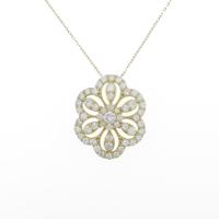 【リメイク】K18YG ダイヤモンドネックレス