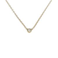 K18YG ソリティア ダイヤモンドネックレス