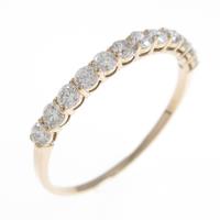 K18PG ハーフエタニティ ダイヤモンドリング