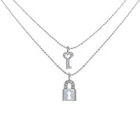 K18WG キー ダイヤモンドネックレス