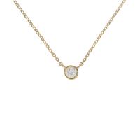 【リメイク】K18YG ソリティア ダイヤモンドネックレス5％引き