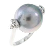 K18WG クロチョウパールリング