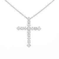 ハリーウィンストン クロス ダイヤモンドネックレス