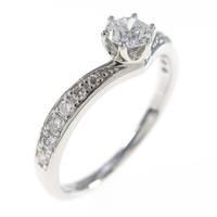 プラチナダイヤモンドリング 0．206ct・D・VVS2・3EXT H＆C