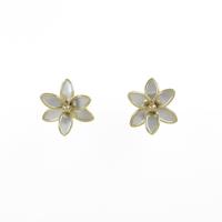 K18YG／PT フラワー ピアス