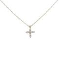 K18YG クロス ダイヤモンドネックレス