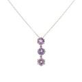 K18スリーカラー アメジストネックレス