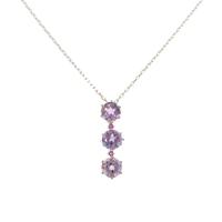 K18スリーカラー アメジストネックレス