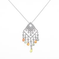 K18WG サファイヤネックレス