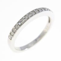 K18WG ハーフエタニティ ダイヤモンドリング