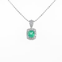 K18WG エメラルドネックレス